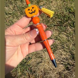 Halloween Pumpkin Beadable Pen